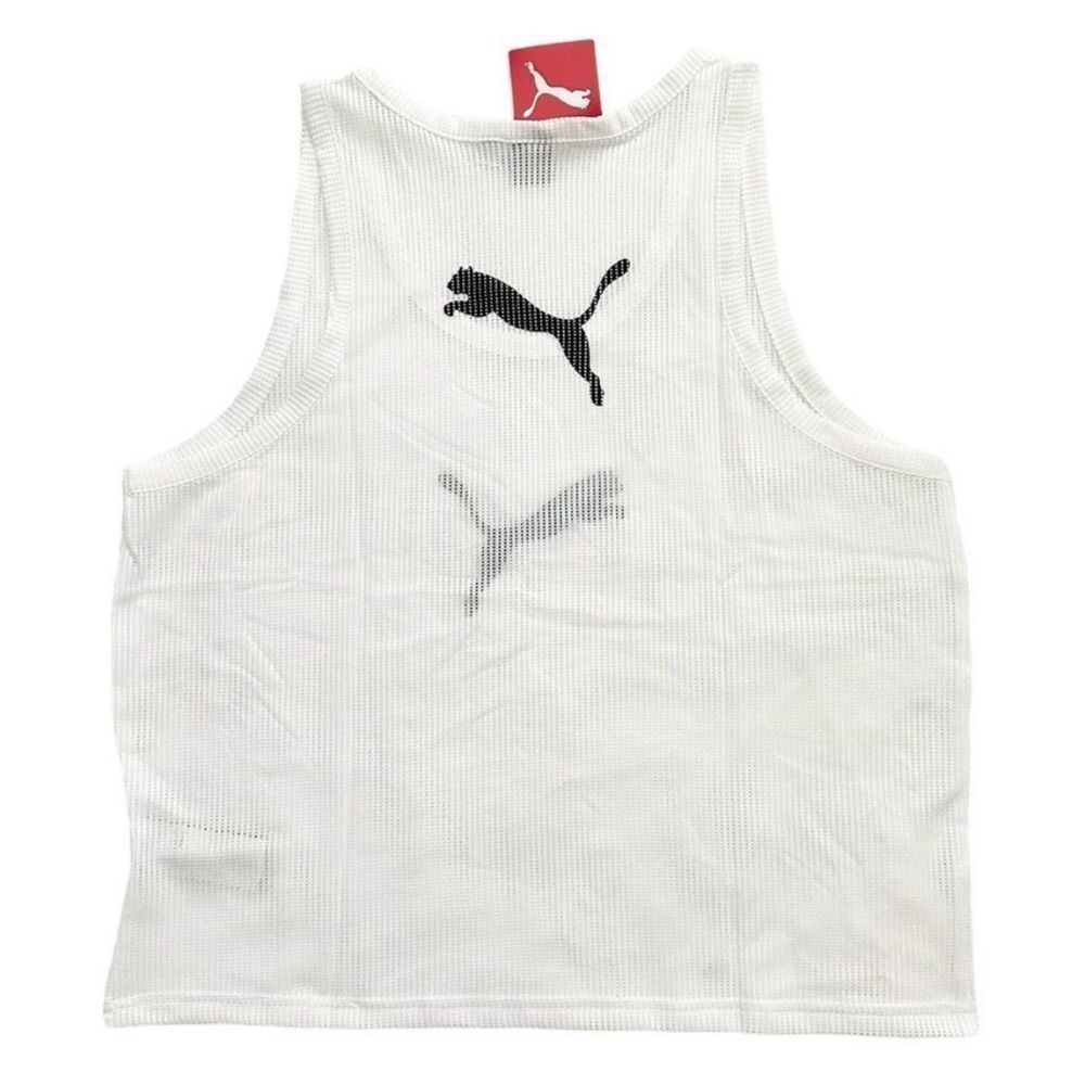 PUMA Men’s NWT Training Bib Soccer Scrimmage Mesh Vest White Size Medium M - Picture 2 of 6